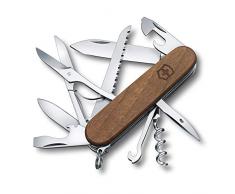 Victorinox Huntsman Wood Couteau de Poche en Bois avec Ciseaux et Tire-Bouchon 91 mm