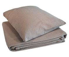 Arès Dessus de lit stonewashed natté coton Taupe 180 x 150 cm