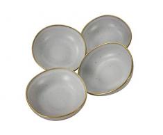 Creatable 20644 Série GOLD STONE, set vaisselle, plateau multifonctions 4 pièces