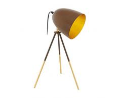 EGLO 49518 Lampe de table, Acier, E27, 60 W, Marron, Or