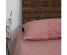 DON ALGODÃN Tabarca Couvre-lit boutis en Microfibre Rose 200 x 270 cm