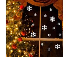 Ambiance-Live electro_flocons Stickers adhésifs Noël, Vinyle, Modèle 2, 20 x 55 cm