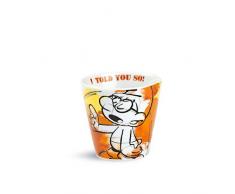 I Puffi Les Schtroumpfs ppu83/3Â A gobelets Ã cafÃ©, modÃ¨le Schtroumpf Quattrocchi, Porcelaine, Orange, 4Â unitÃ©s