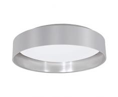 EGLO 31623 Suspension, DiffÃ©rents matÃ©riaux, Integriert, Gris, Argent, Blanc