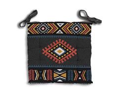 Soleil docre Aztec Dessus de Chaise, Polyester, Gris, 40 x 40 x 5 cm