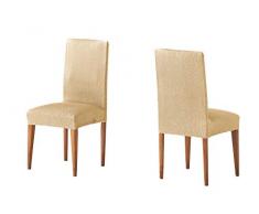 Housse pour chaise housse de chaise avec dossier 24x30x6 cm beige, 2 Unités
