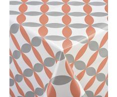 Venilia Rectangle Nappe Luna Orange Linge de Table Toile cirÃ©e Maintenance rÃ©duite hydrophobes, Polyester, PVC, rectangulaire, 140Â x 160Â cm, 55032, 140 x 160 cm