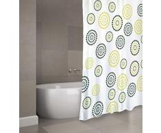 MSV 141757 Rideau de Douche Points en Polyester 180x200cm Vert, 30 x 20 x 15 cm