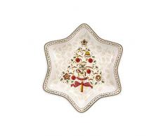 Villeroy & Boch Winter Bakery Delight Coupelle de taille moyenne en forme dÃ©toile Sapin de NoÃ«l, Porcelaine Premium, Blanc/Rouge/Beige