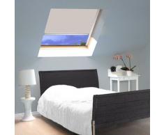 MADECOSTORE Store de Toit Enrouleur compatible VeluxÂ® - Beige - L100 x H116cm ModÃ¨le S08 - Cadre Alu