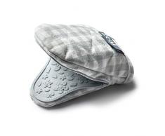 Zeal Silicone Mini Gant manique Vichy, Coton, Bleu Canard, 17.5Â x 13.5Â x 2.5Â cm