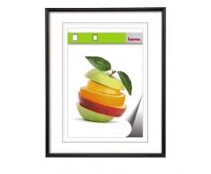 Hama Cadre photo en plastique Sevilla (taille du Cadre de 29,7 x 42 cm (DIN A3) avec bordure de 9 mm x 17 mm, pour une photo de 18 x 24 cm, verre en polystyrène) Noir