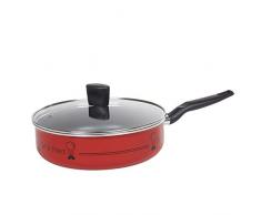 Tefal B3133202 Essential Chef DE France Sauteuse avec Couvercle, Rouge