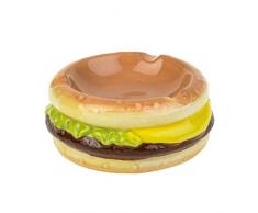 Out of the blue Cendrier en cÃ©ramique, Hamburger, env. 11 x 11 cm