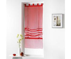 douceur dintÃ©rieur store droit a passants 45x180 cm voile horizon rouge