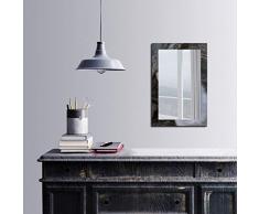 Bonamaison DÃ©coration Murale Impression sur Miroir EncadrÃ© sur Toile, Dimensions: 40 x 60 Cm - ConÃ§u et fabriquÃ© en Turquie