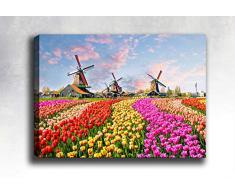 Bonamaison Peinture sur toile, multicolore, 50 x 70 cm - ConÃ§u et fabriquÃ© en Turquie