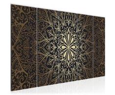 Tableau decoration murale Mandala 200 x 80 cm - XXL Impression sur Toile Salon Appartment 5 Parties - prÃªt Ã accrocher - 107455a