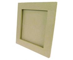 Décopatch CD026C - Un support en papier brun pulpé 1x19,5x19,5 cm, Cadre plat carré