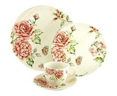 Creatable, 19715, Laura, Service de Table 30 piÃ©ces, Porcelaine, Blanc, 40 x 32,5 x 32,5 cm