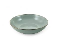 Villa DEste Home Tivoli 2195270 Lot de 6 assiettes creuses en grÃ¨s Gris tourterelle