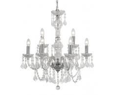 Oaks Lighting/7801 6 mural en acrylique 3 Maria Therese Lustre en métal chromé poli