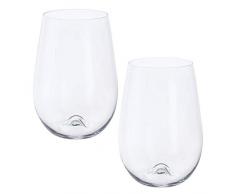 Dartington Crystal Lot de 2 verres à vin sans pied