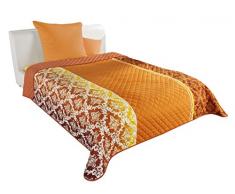 Sommeil WOHL Basic e00389 Couvre-lit Jeté de canapé Polyester Orange 240 x 220 x 0,5 cm