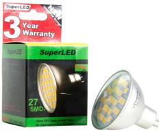 SuperLED, Ampoule chaude 5,5 Watt, MR16 27 SMD