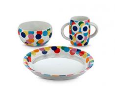 Alessi AM39S1 Service de Table pour Enfants, Bone China, Multicolore, Taille Unique