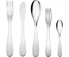 Alessi Wa10s5 Eat.it Service Ã Couverts 5 PiÃ¨ces en Acier Inoxydable 18/10 Brillant