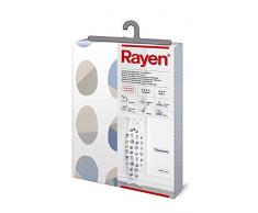 Rayen | Housse pour table Ã repasser Universelle | 4 Ã©paisseurs: mousse, molleton, tissu 100 % coton et titane | Housse Ã revÃªement en titane | Gamme Premium | 127x51 cm | Fond blanc |