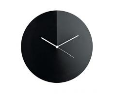 Alessi Aco05 B Arris Horloge Murale en Acier ColorÃ© Ã la RÃ©sine Au Ãpoxyde, Noir