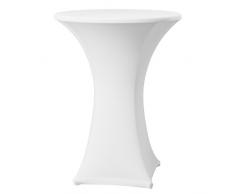 Dena 023181 Housses pour table hautes Samba D2, diametre Ã80-85 cm, Blanc