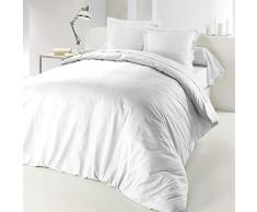 douceur dintérieur housse de couette 2 personnes 260x240cm 57 fils lina blanche