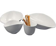 Deagourmet 150, Set 4 Plats Ã Hors-dÅuvre, Porcelaine Blanche