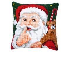 Kit coussin au point de croix Chut!