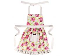 Ragged Rose Betty Frilly Tablier Taupe/Rose