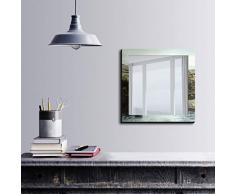 Bonamaison DÃ©coration Murale Impression sur Miroir EncadrÃ© sur Toile, Dimensions: 50 x 50 Cm - ConÃ§u et fabriquÃ© en Turquie