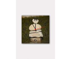 Bonamaison Horloge Murale en MDF, Multicolore, 30 x 30 cm