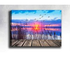 Bonamaison Peinture sur toile, multicolore, 50 x 70 cm - ConÃ§u et fabriquÃ© en Turquie