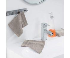 douceur dintÃ©rieur 2 gants de toilette 15x21 cm eponge vitamine taupe