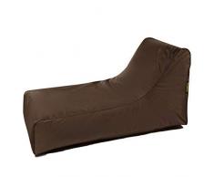 Pushbag Stretcher Pouf, Polyester, Marron, 70 x 125 cm