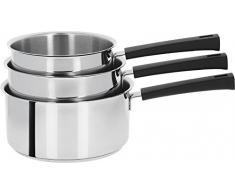 Cristel - S3CMN - SÃ©rie de 3 Casseroles inox 16-18-20cm - Collection Mutine