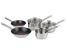 Tefal Batterie De Cuisine Poêles et Casseroles Elementary 5 pièces Inox Tous Feux Dont Induction H054S544