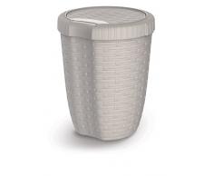 M-Home | Poubelle 27L | Imitation Osier | Ficelle