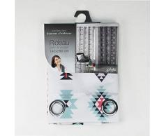 douceur dintérieur rideau a oeillets 140x260 cm polyester indila blanc/menthe