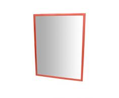 HenBea 755/A1 Miroir Incassable avec Cadre Plastique Rouge 100 x 65 x 7 cm