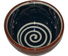Amazing Cookware Bol Ã pudding en terre cuite Motif spirale Bleu/crÃ¨me 13 cm