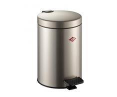 Wesco 104 062-03 Poubelle de salle de bains avec contenant métallique (Argenté)